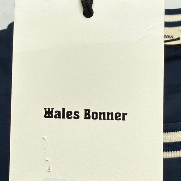 NWT Wales Bonner Men's Organic Jersey Original Tee Crew Neck Navy Blue, Medium - Picture 8 of 15